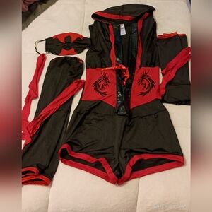 Red dragon ninja costume